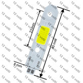 چیپ هدلایت سی او بی اچ چهار 12 وات * headlight chip COB S2-H4 12W