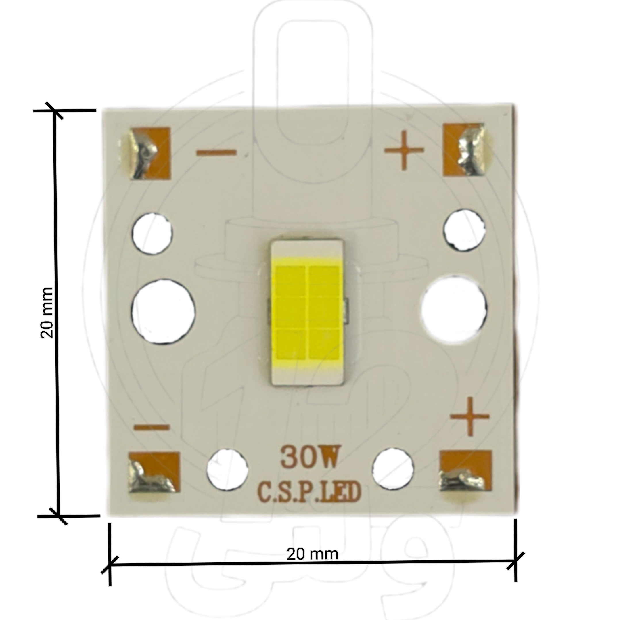چیپ سی اس پی مربعی 30 وات | Square CSP chip 30w