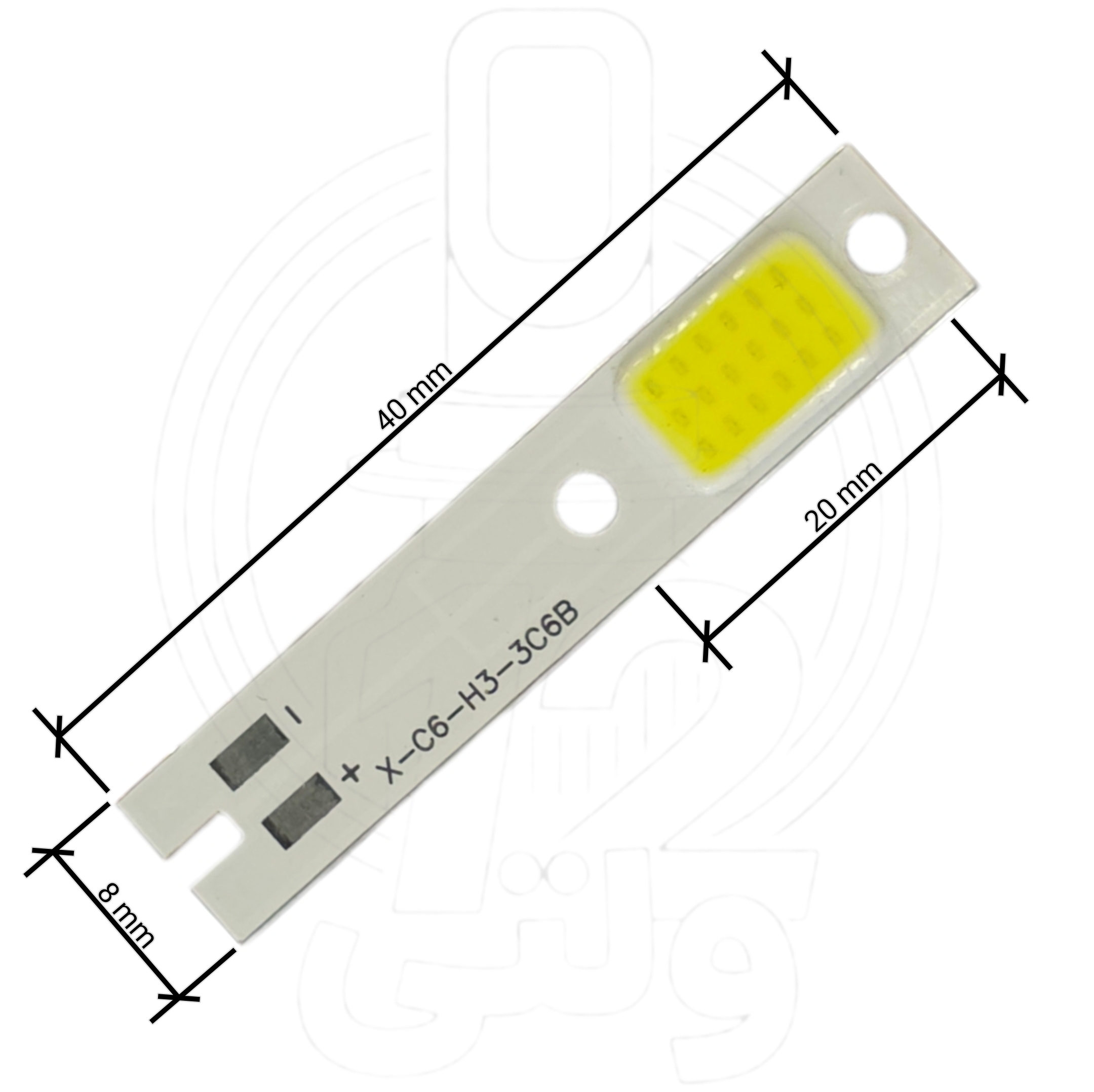 چیپ هدلایت سی او بی اچ سه 9 وات * COB H3 headlight chip 9W