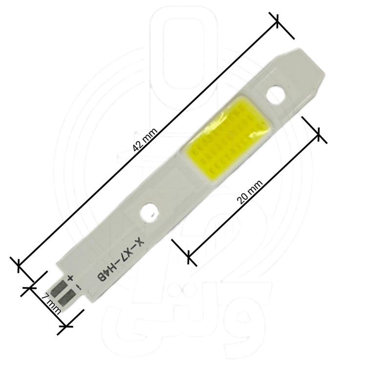 چیپ هدلایت سی او بی اچ چهار 15وات | COB H4 headlight chip X7 B/A