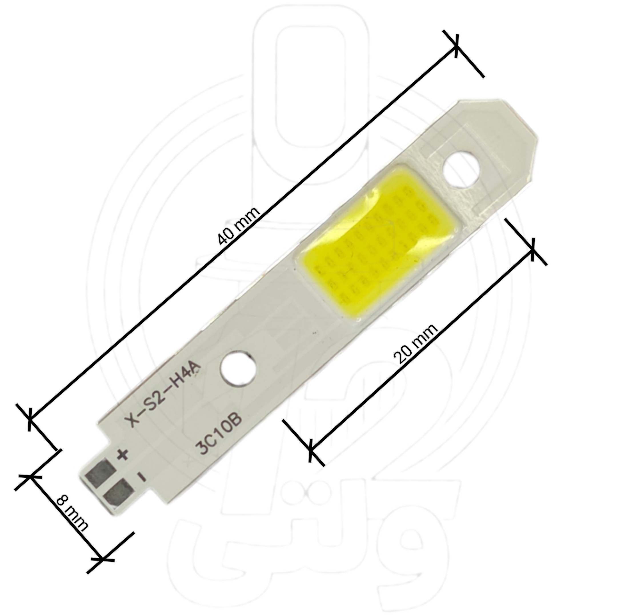 چیپ هدلایت سی او بی اچ چهار 12 وات  *  headlight chip COB S2-H4 12W