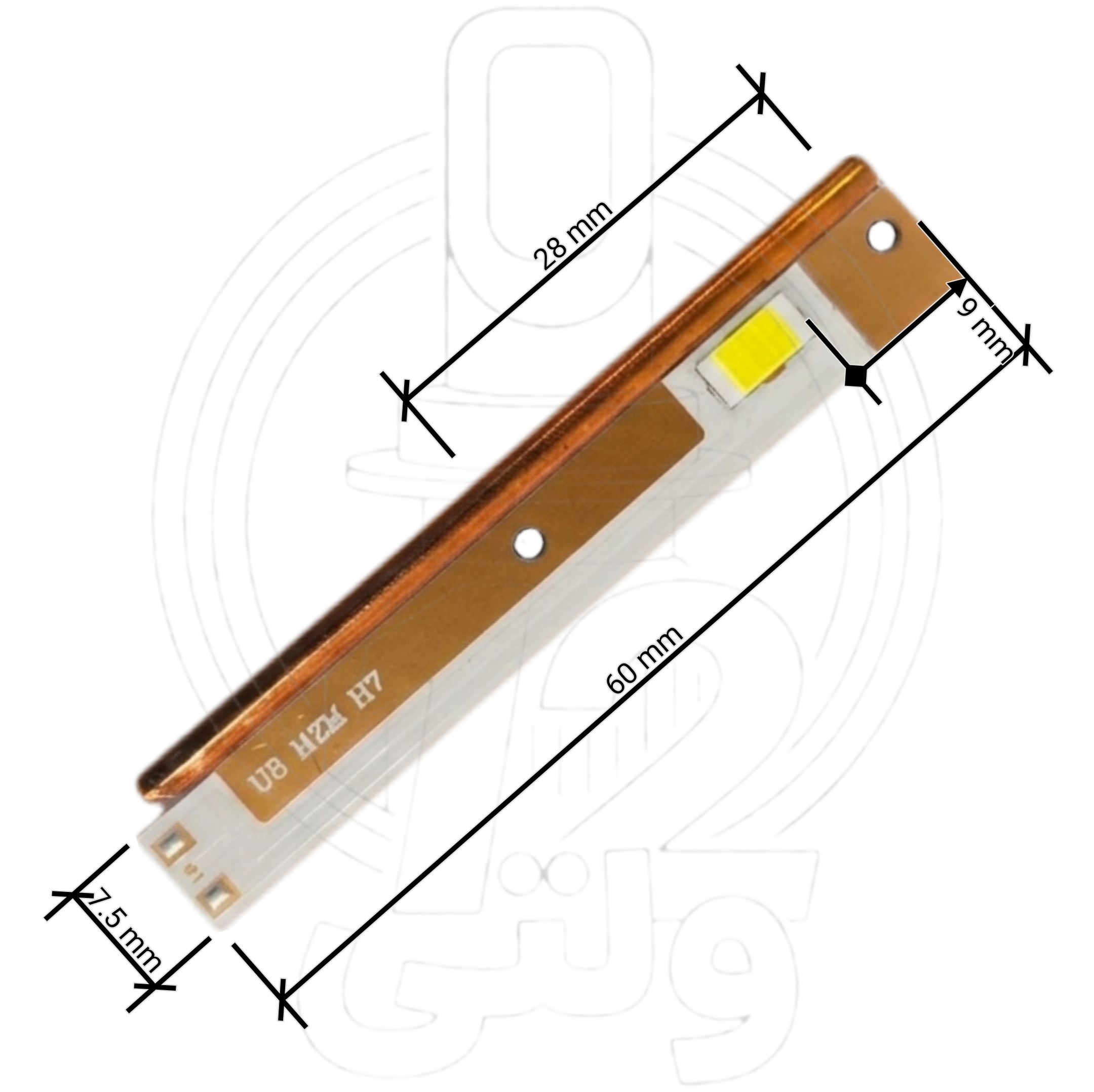 چیپ هدلایت سی اس پی اچ هفت ام هشت 60 وات * Headlight Chip CSP M8-H7 60W